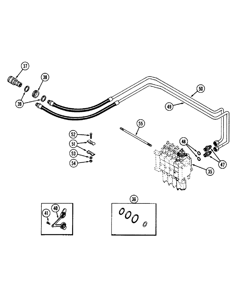 Схема запчастей Case IH 2090 - (8-428) - REMOTE HYDRAULICS, REMOTE ATTACHMENT, NUMBER FOUR CIRCUIT (CONTD) (08) - HYDRAULICS