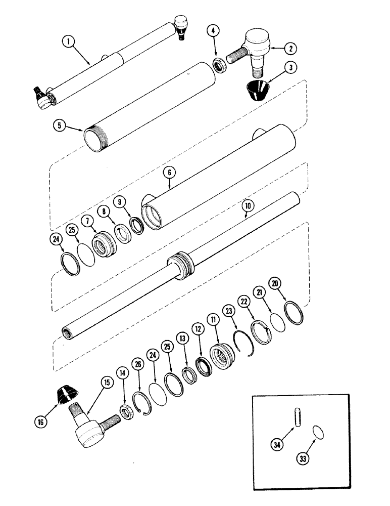 Схема запчастей Case IH 2594 - (5-12) - STEERING CYLINDER (05) - STEERING