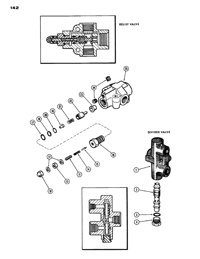 Схема запчастей Case IH 1200 - (142) - DIVIDER VALVE (05) - STEERING