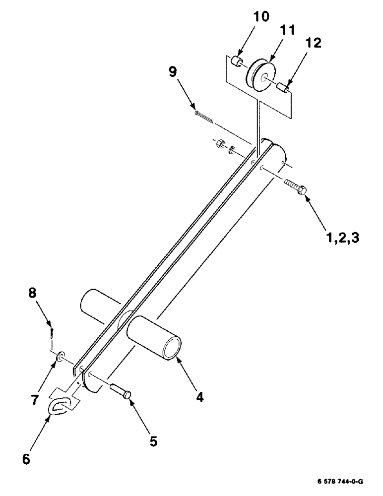 Схема запчастей Case IH 8575 - (6-28) - TENSION ARM ASSEMBLY (14) - BALE CHAMBER