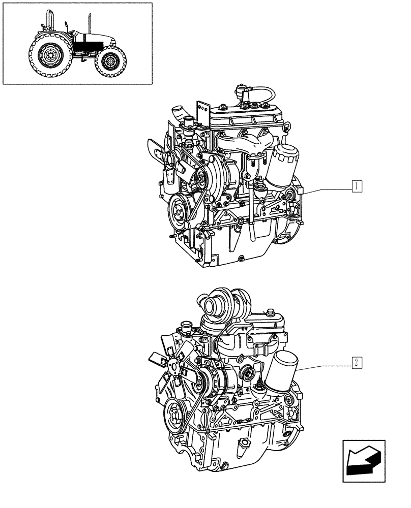 Схема запчастей Case IH JX95 - (0.02.1/05) - VAR - 747, 391102 - TTF ENGINE TIER 2 - ENGINE (01) - ENGINE