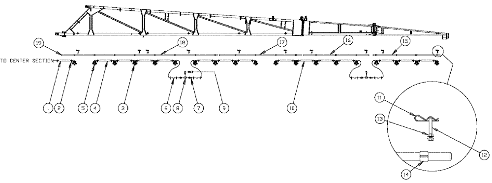 Схема запчастей Case IH 3185 - (09-040) - 75 RH/LH, 5 - BOOM SHUTOFF, 20" NOZZLE SPACING Liquid Plumbing