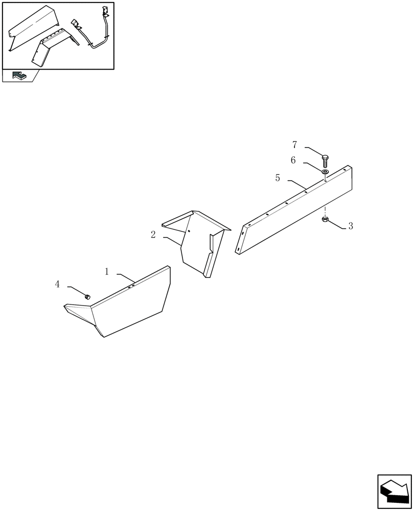 Схема запчастей Case IH LBX332S - (08.011[01]) - LOWER SHIELDS, TANDEM AXLE, LH (08) - SHEET METAL/DECALS