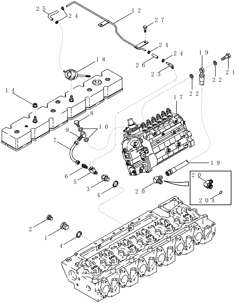 Схема запчастей Case IH 2388 - (03-03) - WASTEGATE SYSTEM - BSN HAJ0295001 AND ALL CIS MARKETS (02) - FUEL SYSTEM