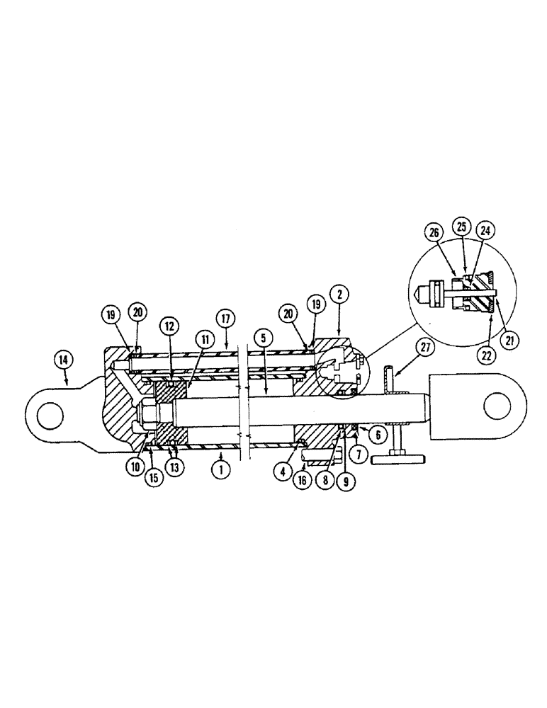 Схема запчастей Case IH 4500 - (8-026) - HYDRAULIC CYLINDER, WITH DUAL FRONT PORTS, 2-1/2 ID X 8 INCH STROKE, IH (08) - HYDRAULICS