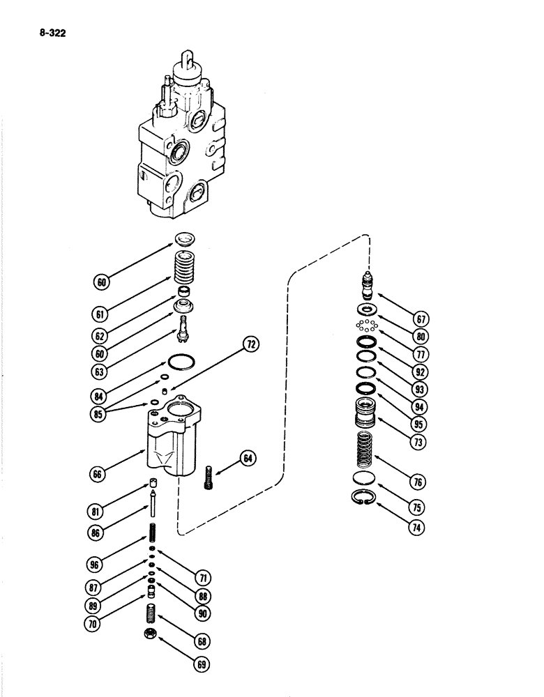 Схема запчастей Case IH 4894 - (8-322) - REMOTE CONTROL VALVE ADD ON FOR THIRD CIRCUIT WITH LOAD CHECK) (08) - HYDRAULICS