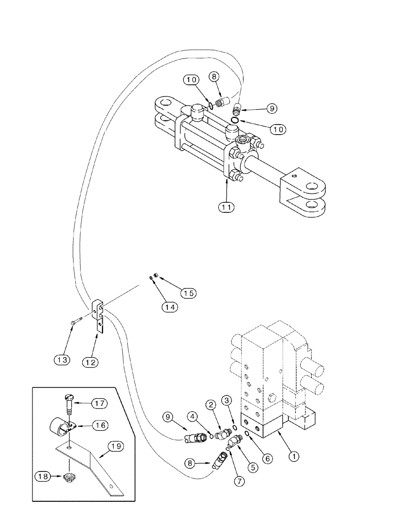 Схема запчастей Case IH 2344 - (08-35) - HYDRAULICS - FIELD TRACKER (07) - HYDRAULICS