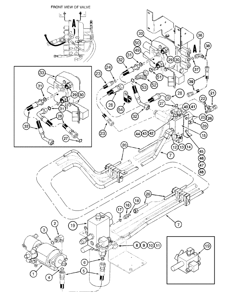 Схема запчастей Case IH 2388 - (08-10[02]) - HYDRAULICS - HEADER LIFT VALVE SUPPLY, ASN JJC0270500 (07) - HYDRAULICS