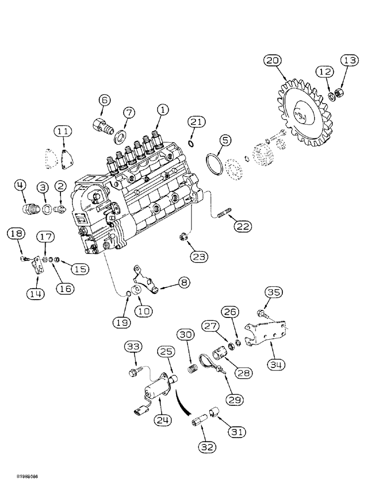 Схема запчастей Case IH 9310 - (3-022) - FUEL INJECTION PUMP AND DRIVE, 6T-830 ENGINE, 9310 TRACTOR ONLY, PRIOR TO S/N JEE0036501 (03) - FUEL SYSTEM