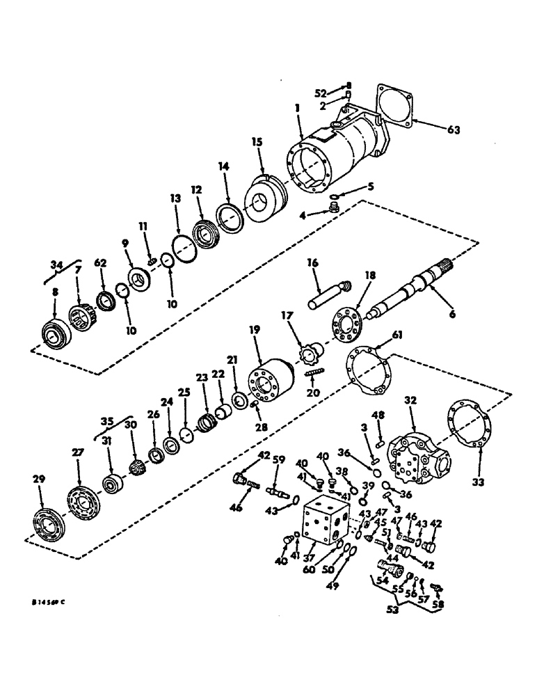 Схема запчастей Case IH 715 - (10-20) - HYDRAULICS, HYDROSTATIC MOTOR (07) - HYDRAULICS