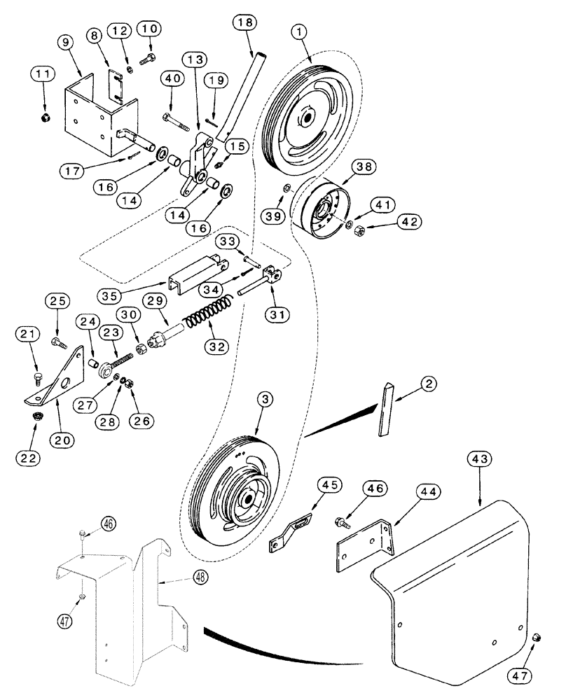 Схема запчастей Case IH 2388 - (09F-04) - STRAW CHOPPER - DRIVE (19) - STRAW SPREADER & CHOPPER