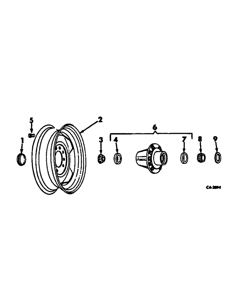 Схема запчастей Case IH VARIOUS - (D-06) - WHEEL AND HUB ASSY 