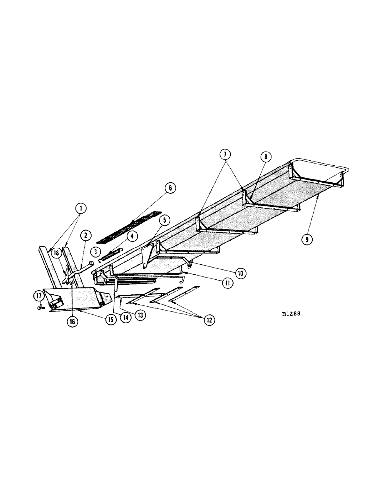 Схема запчастей Case IH 960 - (176) - BAG CHUTE, BRACES FOR BAG CHUTE (80) - CROP STORAGE/UNLOADING