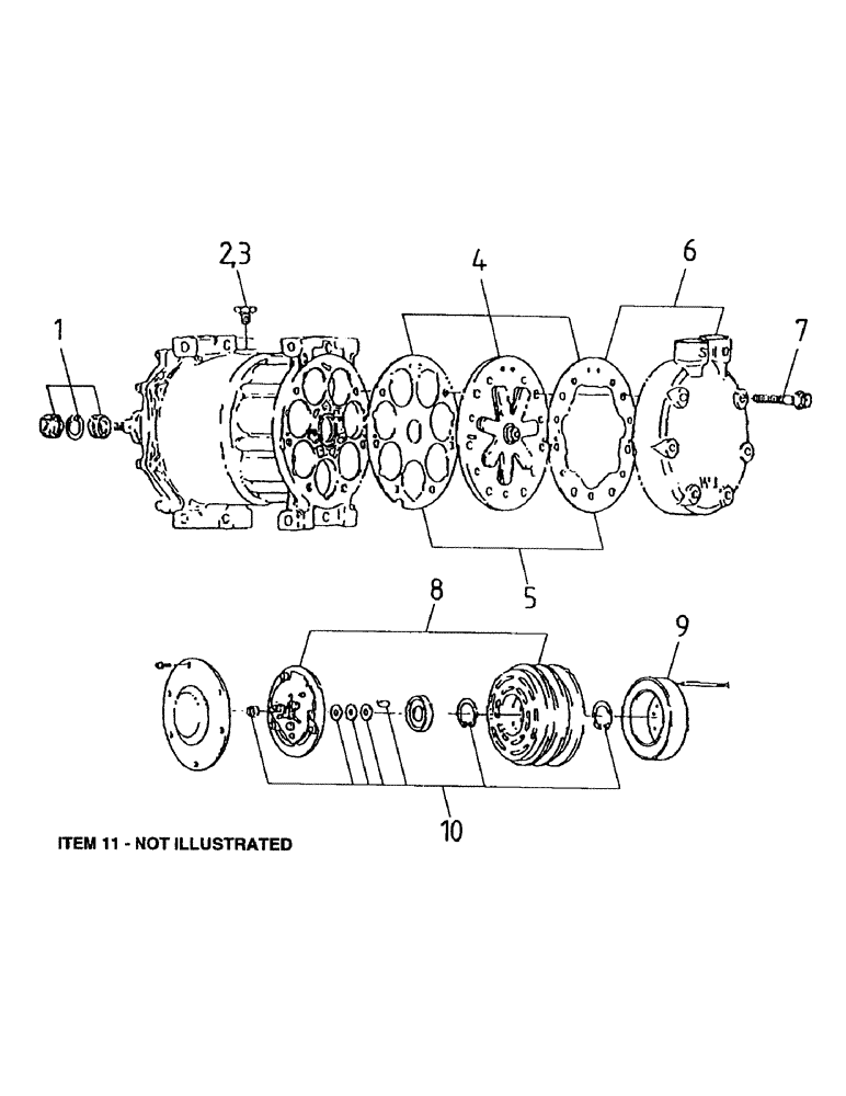 Схема запчастей Case IH 7700 - (A06-40) - AIR CONDITIONER COMPRESSOR, FLORIDA OPTION Mainframe & Functioning Components