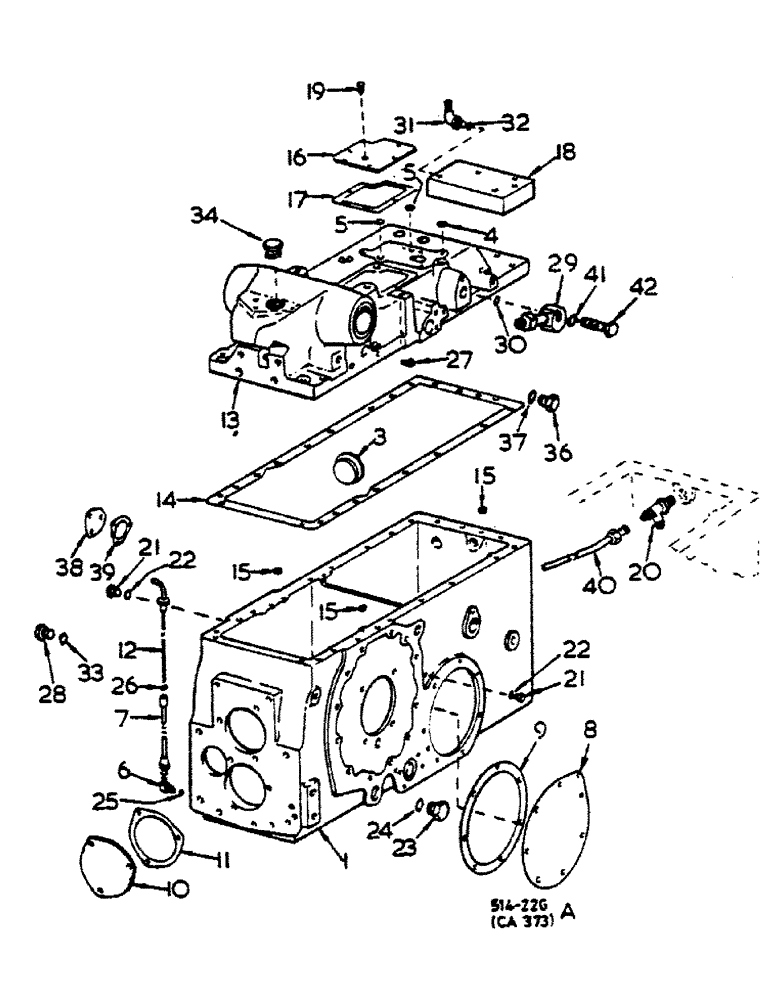 Схема запчастей Case IH 474 - (07-21) - REAR FRAME, COVER AND CONNECTIONS (04) - Drive Train