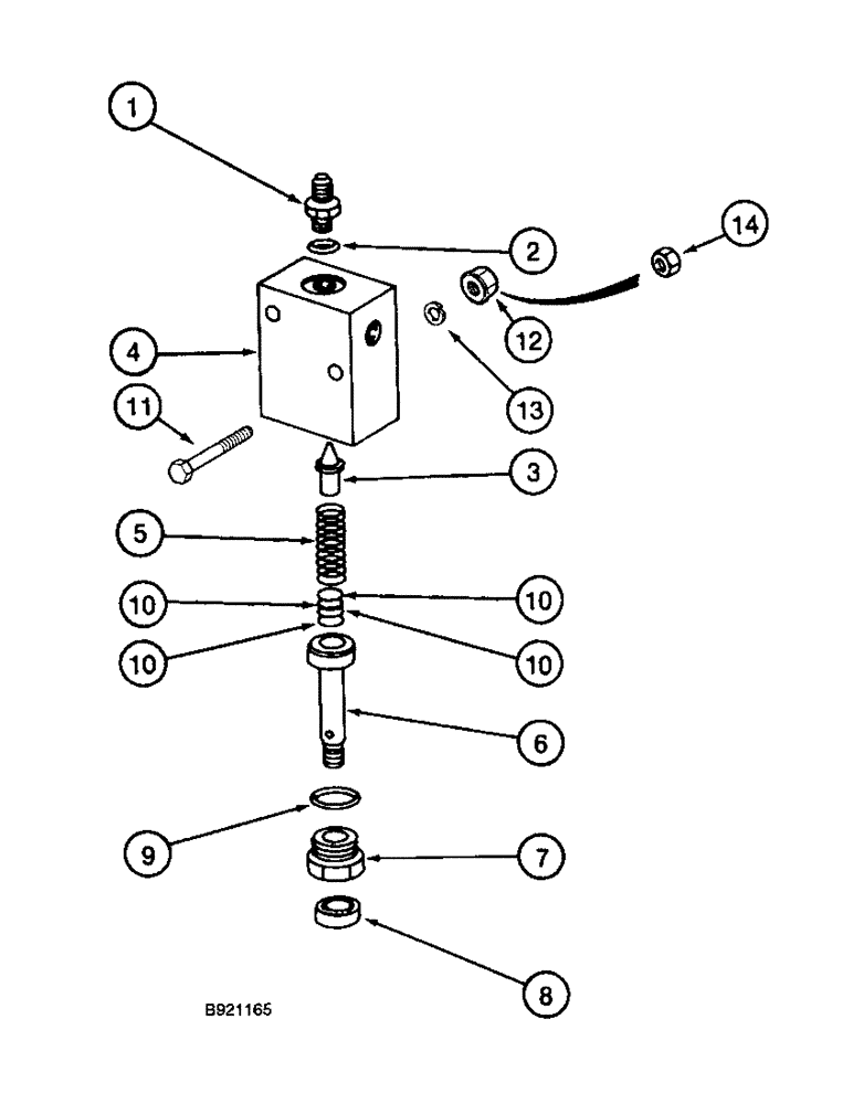 Схема запчастей Case IH 2055 - (6-14) - FOOT-N-INCH VALVE (03) - POWER TRAIN