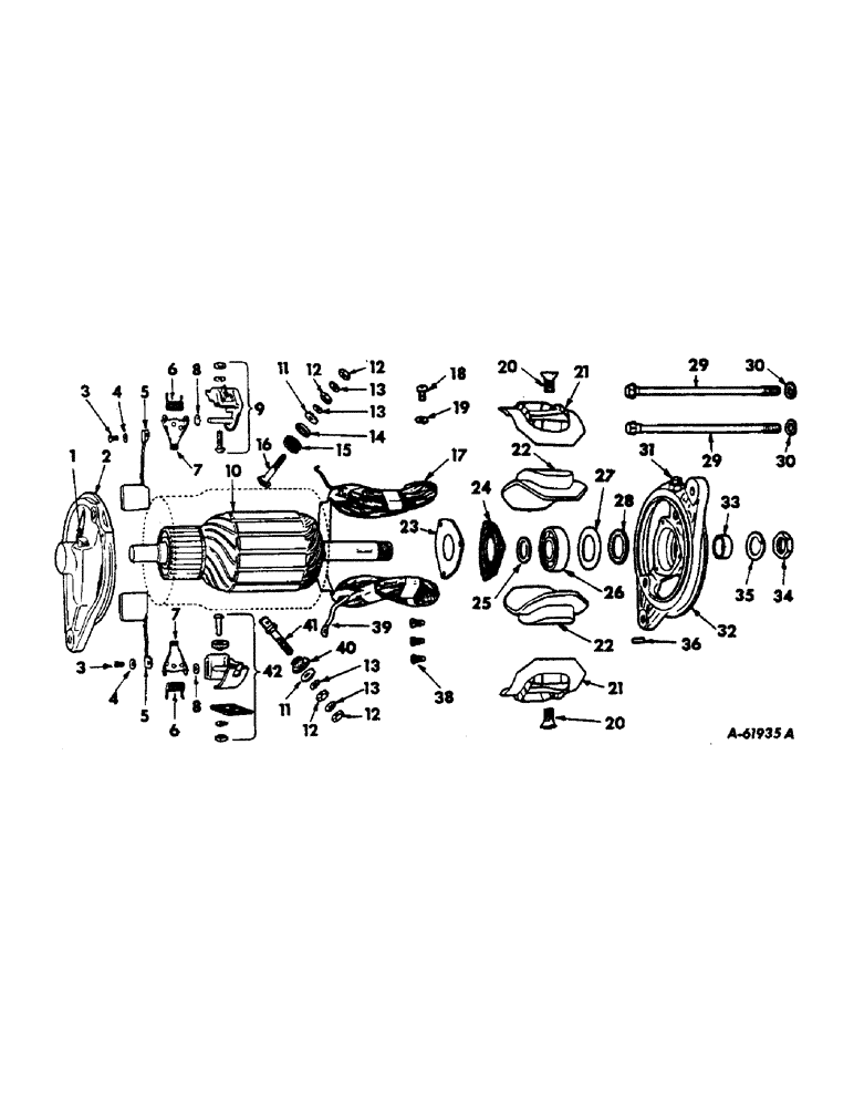 Схема запчастей Case IH 414 - (374) - ELEC. SYS., GENERATOR, 30 AMP, HEAVY DUTY, DELCO-REMY, 414, UP TO S/N CH812E, 420, UP TO S/N CH1371E (55) - ELECTRICAL SYSTEMS