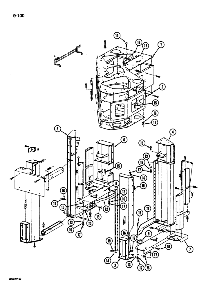 Схема запчастей Case IH 1822 - (9-100) - DRUM HOUSING, 1822 COTTON PICKER (13) - PICKING SYSTEM