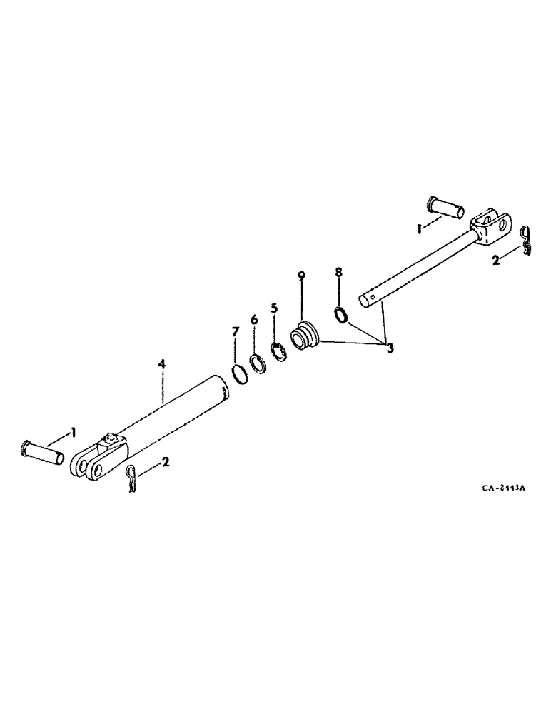 Схема запчастей Case IH 500 - (E-41) - HYDRAULIC CYLINDER, 2 X 8 IN. SINGLE ACTING 