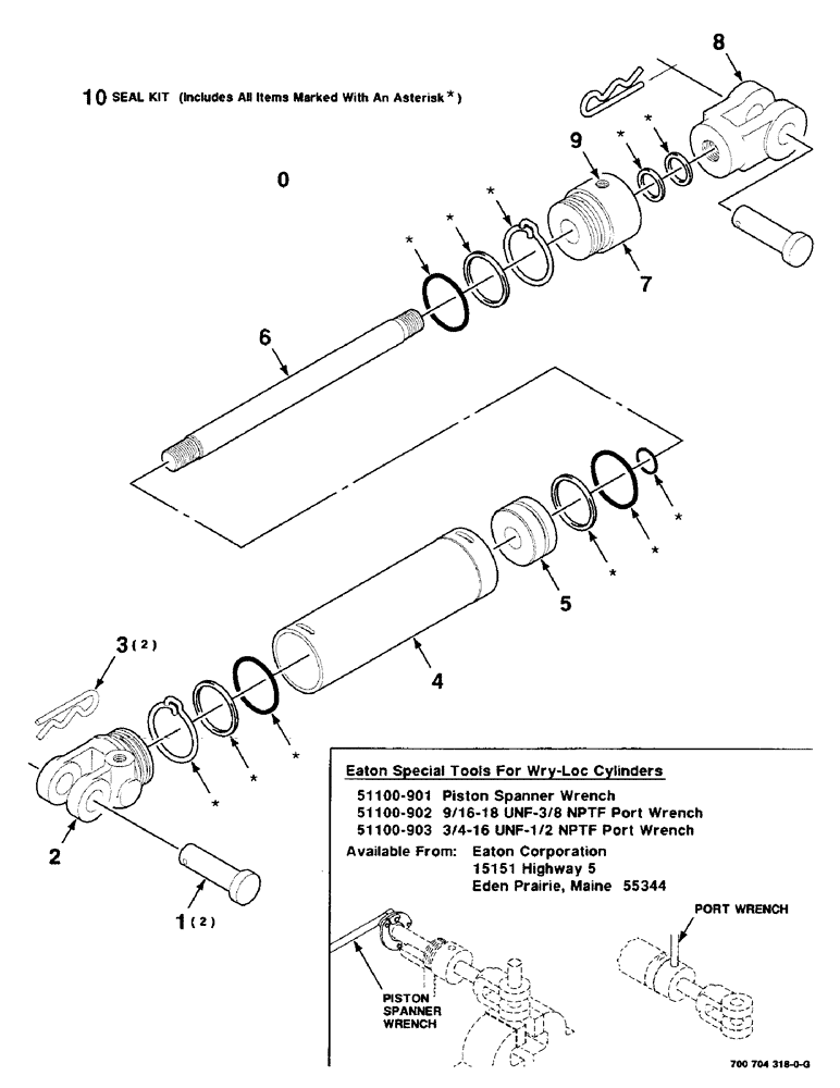 Схема запчастей Case IH 8610 - (8-16) - CYLINDER HYDRAULIC TILT ASSEMBLY, 2-1/2 INCH BORE X 16 INCH STROKE, S/N CFH0036001 THRU CFH0036201 (35) - HYDRAULIC SYSTEMS