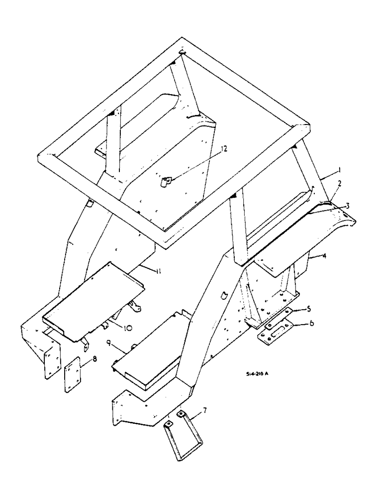 Схема запчастей Case IH 574 - (13-024) - SAFETY FRAME (05) - SUPERSTRUCTURE