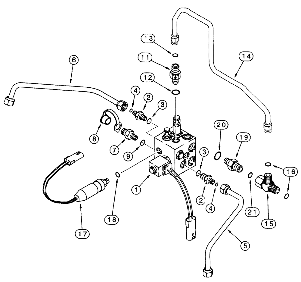 Схема запчастей Case IH 420 - (07-05) - PARKING BRAKE AND TOW VALVE HYDRAULIC SYSTEM (5.1) - BRAKES