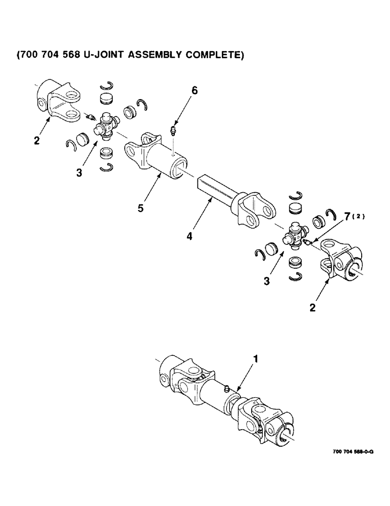 Схема запчастей Case IH 8830 - (2-22) - U-JOINT ASSEMBLY, 700704568 U-JOINT ASSEMBLY COMPLETE (09) - CHASSIS