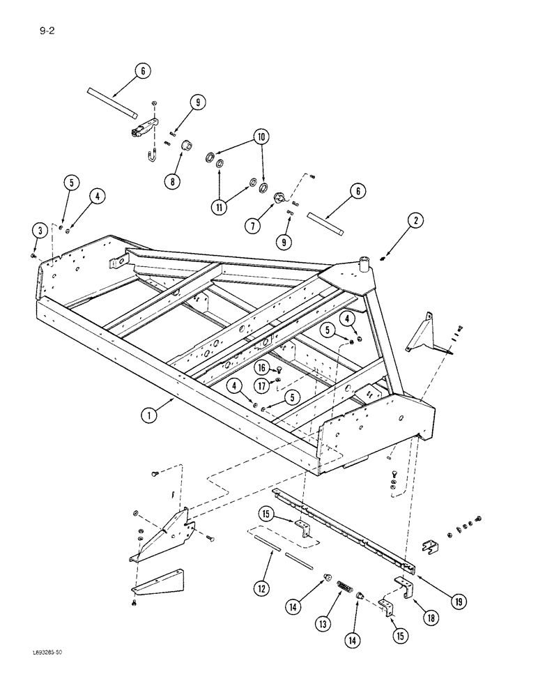 Схема запчастей Case IH 6300 - (9-002) - MAIN FRAME, CONTINUED (09) - CHASSIS/ATTACHMENTS