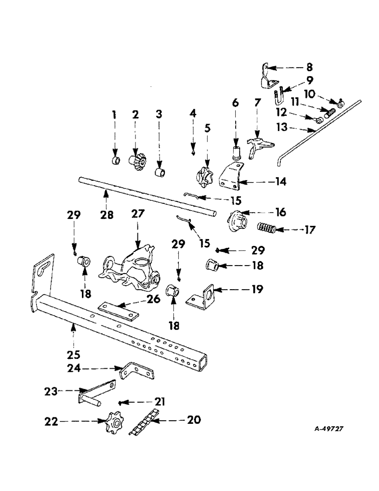 Схема запчастей Case IH 217 - (V-07) - HOPPER SUPPORT AND DRIVE 