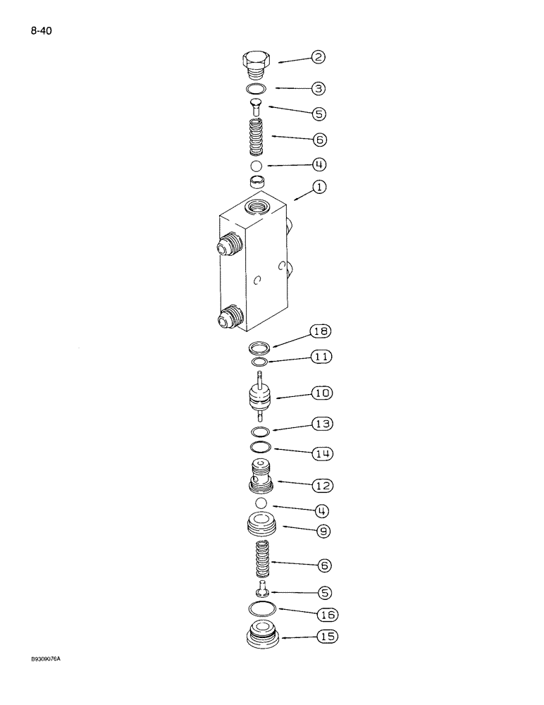 Схема запчастей Case IH 950 - (8-40) - ALTERNATING CHECK VALVE (08) - HYDRAULICS