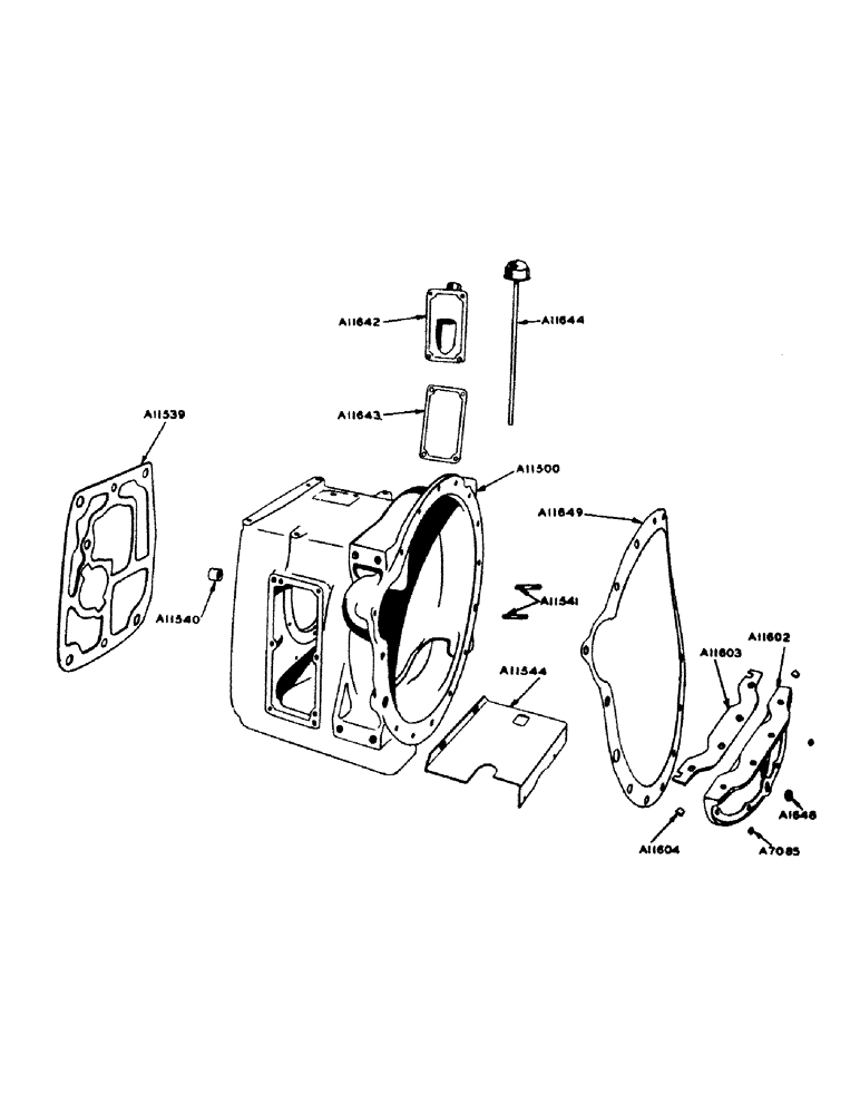 Схема запчастей Case IH 800 - (099) - CONVERTER HOUSING AND BREATHER, "800" SERIES (06) - POWER TRAIN