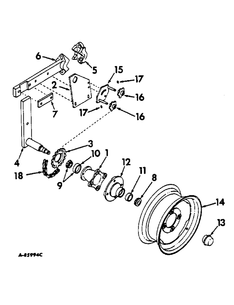 Схема запчастей Case IH 90 - (R-05) - DRIVE WHEEL AND CONNECTIONS 