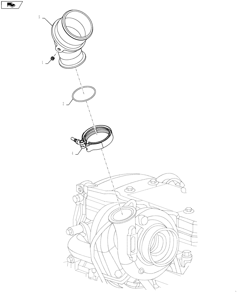 Схема запчастей Case IH TITAN 3530 - (10.250.03) - TURBO ELBOW (10) - ENGINE