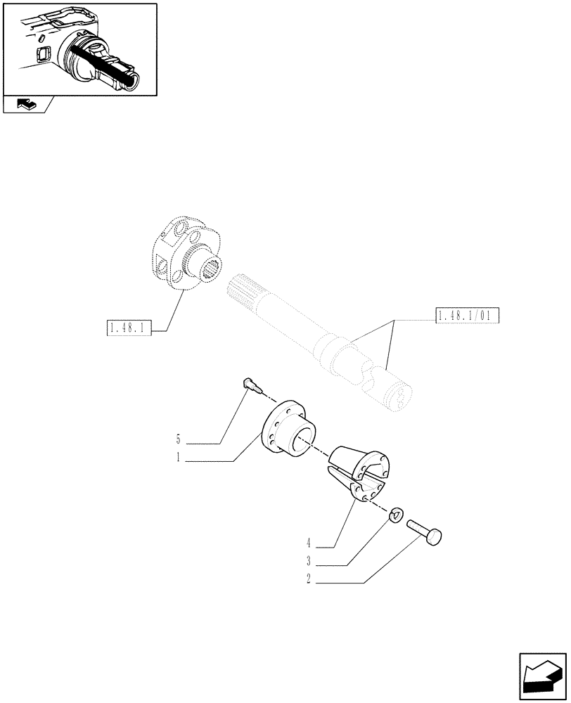 Схема запчастей Case IH PUMA 115 - (1.48.1/02) - ADDITIONAL HUBS FOR DUAL OUTER STEEL WHEELS FOR 112" BAR AXLES - HUBS (VAR.330340) (05) - REAR AXLE