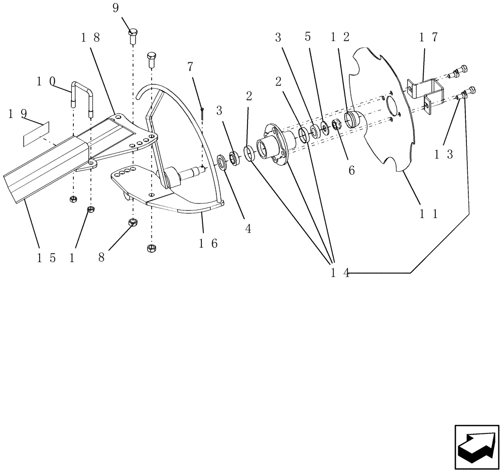 Схема запчастей Case IH SDX30 - (5.040.1) - ENDMARKER BI-FOLD AND HUB ASSEMBLY Options