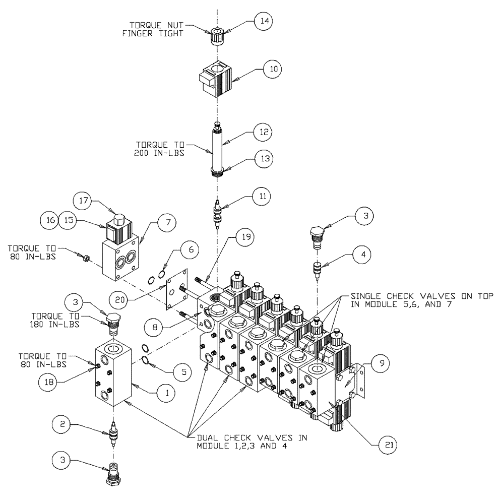 Схема запчастей Case IH PATRIOT 150 - (06-010) - VALVE-7-BANK DIRECTIONAL Hydraulic Plumbing