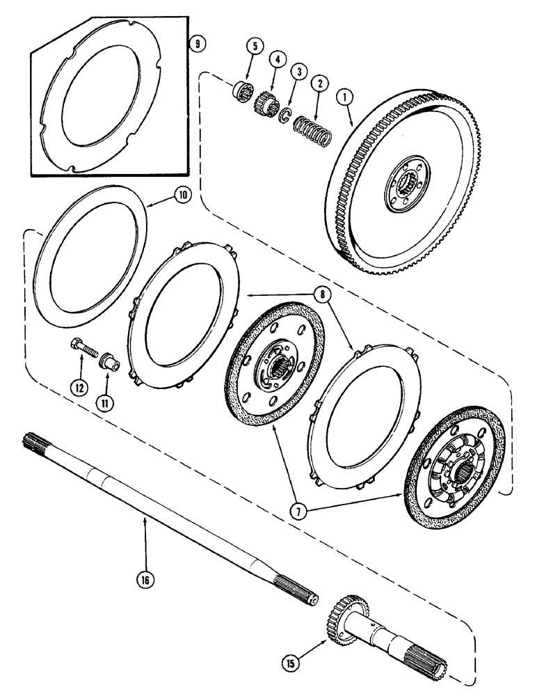 Схема запчастей Case IH 4690 - (6-164) - TRANSMISSION CLUTCH ASSEMBLY, TORQUE LIMITER (06) - POWER TRAIN