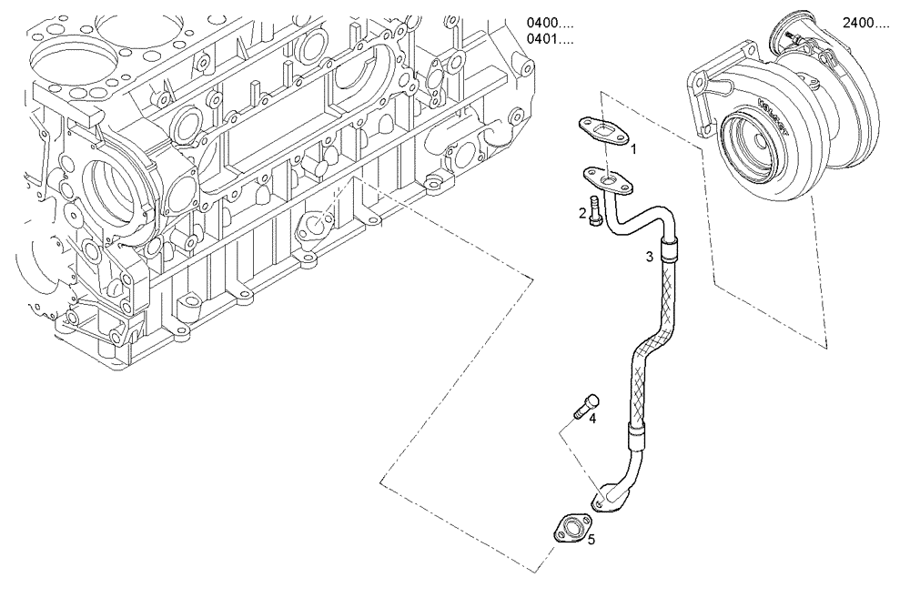 Схема запчастей Case IH F3AE0684E B006 - (3065.006) - RETURN OIL LINE 