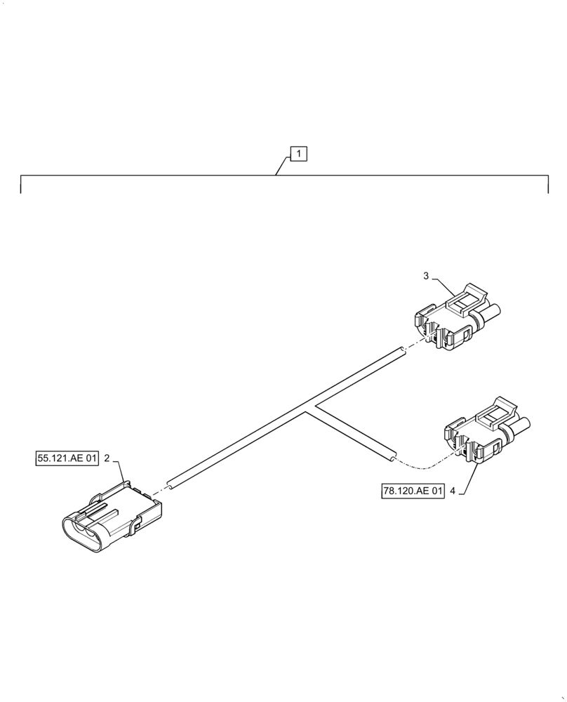 Схема запчастей Case IH PATRIOT 3340 - (55.521.AJ[02]) - FOAM CONCENTRATE PUMP HARNESS (55) - ELECTRICAL SYSTEMS