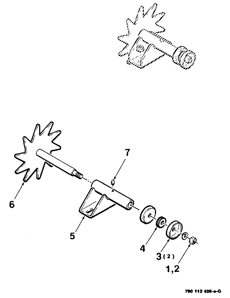 Схема запчастей Case IH 8530 - (6-04) - STAR WHEEL ASSEMBLY (14) - BALE CHAMBER