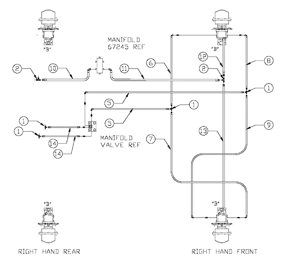 Схема запчастей Case IH SPX2130 - (06-002) - CASE DRAIN / SHIFT LINE Hydraulic Plumbing