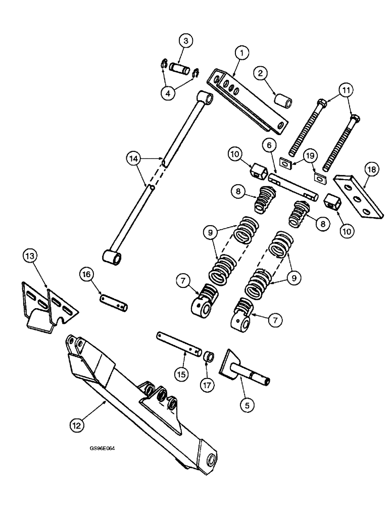 Схема запчастей Case IH INTERNATIONAL - (3-74) - HEADER FLOTATION AND ARM, BUILT 1976 TO 1979 (12) - MAIN FRAME