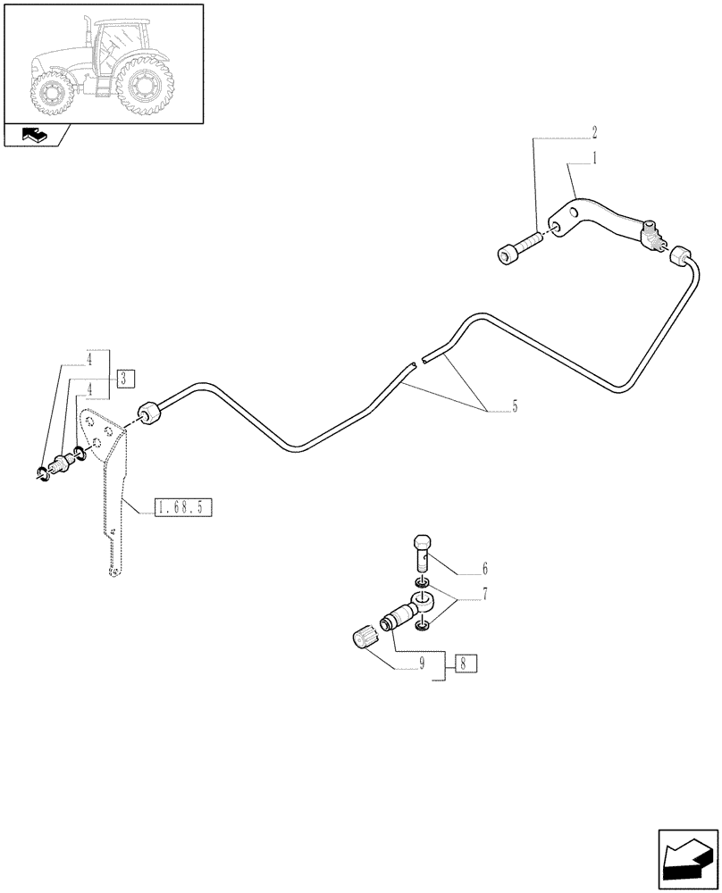 Схема запчастей Case IH PUMA 125 - (1.82.713[01]) - BRAKING SYSTEM VALVE - C5833 (VAR.330720) (07) - HYDRAULIC SYSTEM