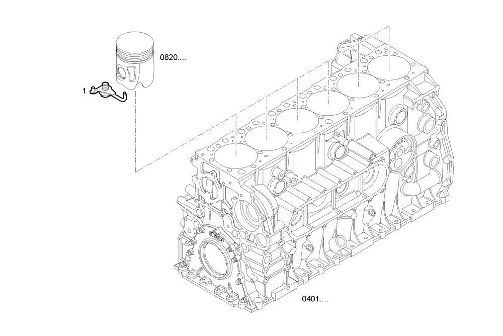 Схема запчастей Case IH F2CE9684M E006 - (0414.006) - OIL NOZZLE 