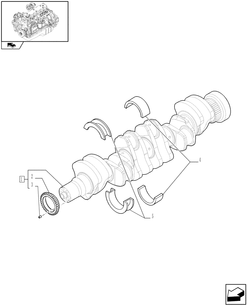 Схема запчастей Case IH F4HE9684D J103 - (10.103.01) - CRANKSHAFT (2852417) 