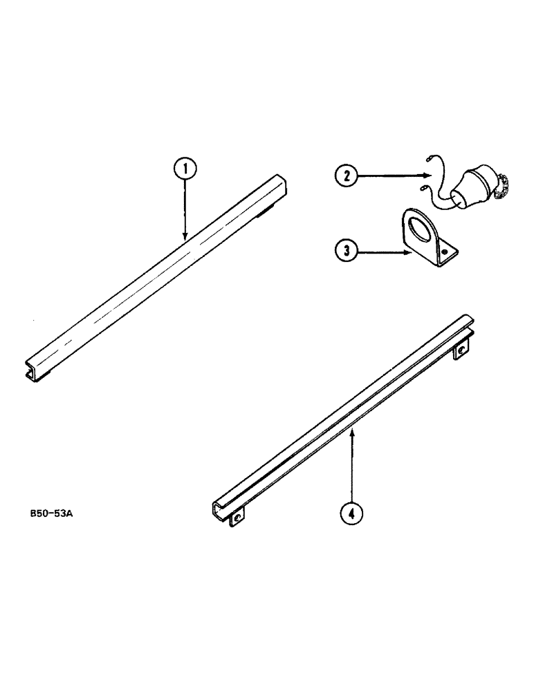 Схема запчастей Case IH 248 - (4-248) - FENDER CONDUIT AND 2 PIN SOCKET, VERSION WITHOUT CAB (04) - ELECTRICAL SYSTEMS