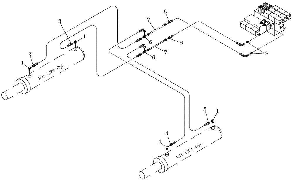 Схема запчастей Case IH 7700 - (B10[06]) - HYDRAULIC CIRCUIT {Elevator Lift} Hydraulic Components & Circuits