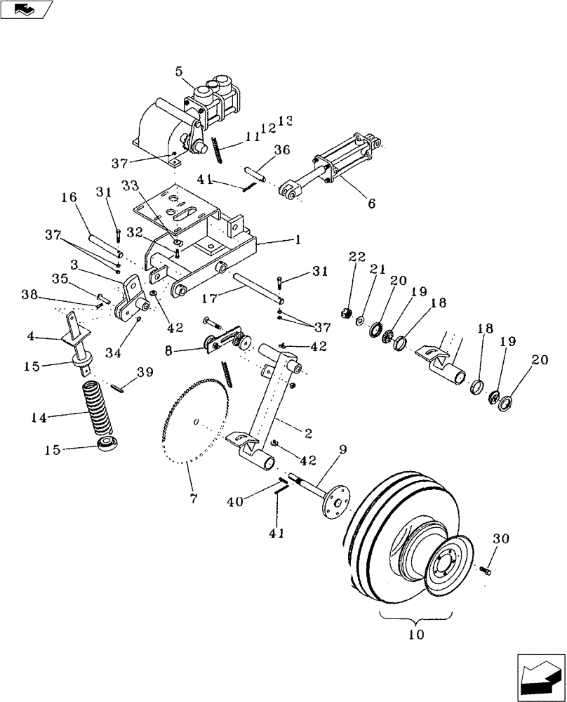 Схема запчастей Case IH 1000 - (29.200.02) - CADDY MOUNTED GROUND DRIVE (29) - HYDROSTATIC DRIVE