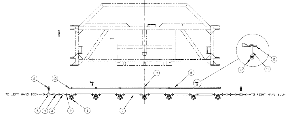 Схема запчастей Case IH SPX3150 - (219) - LIQUID PLUMBING, 75 3-BOOM SHUTOFF 20" NOZZLE SPACING, CENTER BOOM (78) - SPRAYING