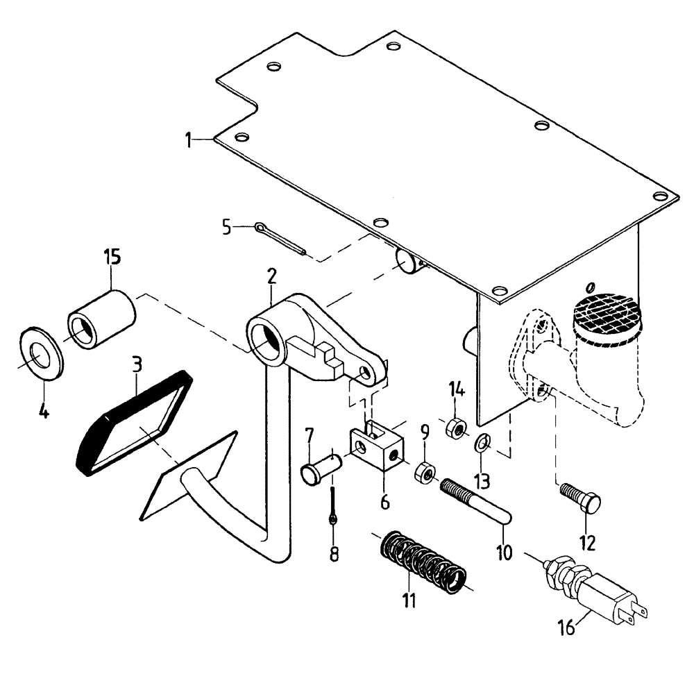 Схема запчастей Case IH AUSTOFT - (A02-06) - BRAKE PEDALS Mainframe & Functioning Components